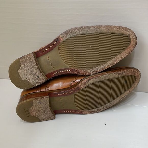 COLE HAAN‎ PRESTON LEATHER WINGTIPS IN BRITISH TAN - Picture 7 of 9